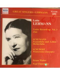 Lieder Recordings, Vol. 3 (1941)