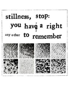 stillness, stop: you have a right to remember