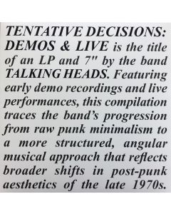 Tentative Decisions: Demos & Live