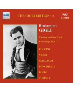 Gigli Edition No.4 : Camden And New York Recordings 1926-27