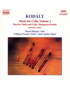 Music For Cello, Volume 2 (Duo For Violin And Cello • Hungarian Rondo And Other Works)